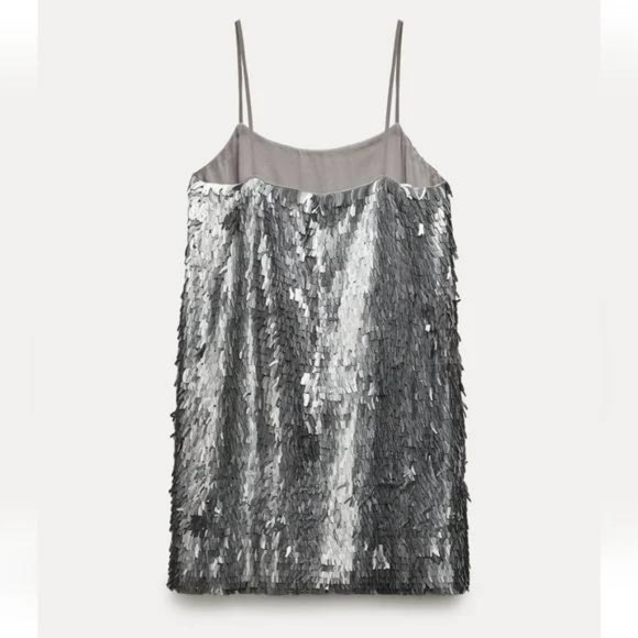 ZARA SEQUIN MINI DRESS ZW COLLECTION - Picture 6 of 8